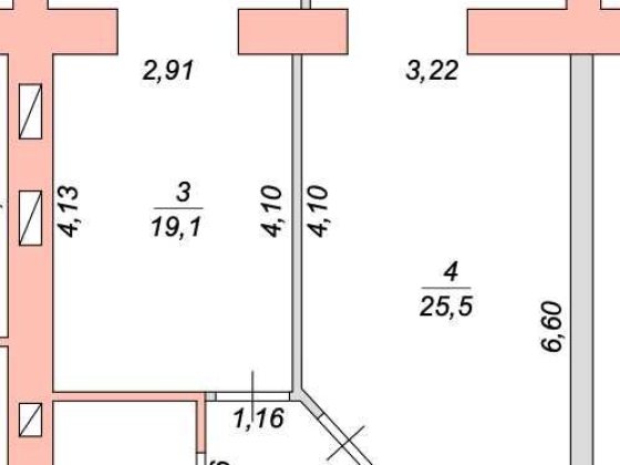 Однокімнатна квартира 53,5 кв.м. вулиця Театральна Житомир