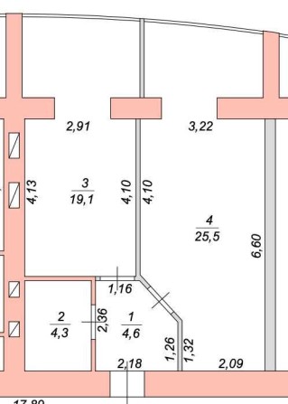 Однокімнатна квартира 53,5 кв.м. вулиця Театральна Житомир - фото 1