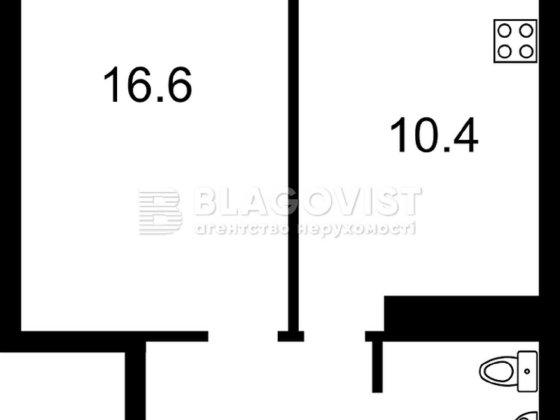 Продаж 1-кімнатної вул. Гулака Миколи, 4 ЖК Бережанський Київ
