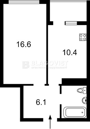 Продаж 1-кімнатної вул. Гулака Миколи, 4 ЖК Бережанський - фото 1