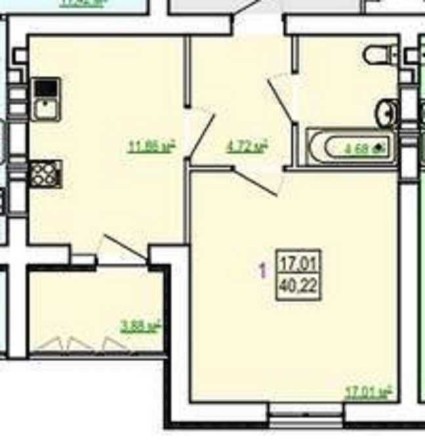 Продам 1-комн квартиру 40.5м2 в Новострое ЖК СКАЗКА MV - фото 1