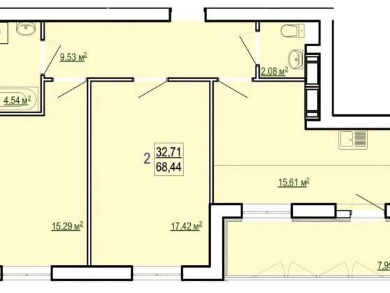 Продам 2 комнатную квартиру Холодная Гора ДОМ СДАН ЖК Сказка 67м2 VW Харків