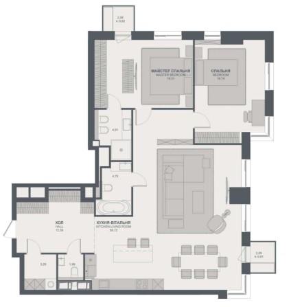 3к квартира ЖК Трініті (TRIIINITY) вул В Тютюнника, 39/2 Печерськ - фото 1