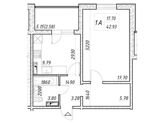 Продается  1- комнатная  ул.Электротехническая 43  ЖК Деснянский Киев