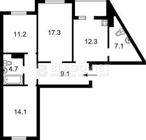 Кішки Самійла 5 Б. Продаж 3-х. кімнатної квартири в новому будинку - фото 1