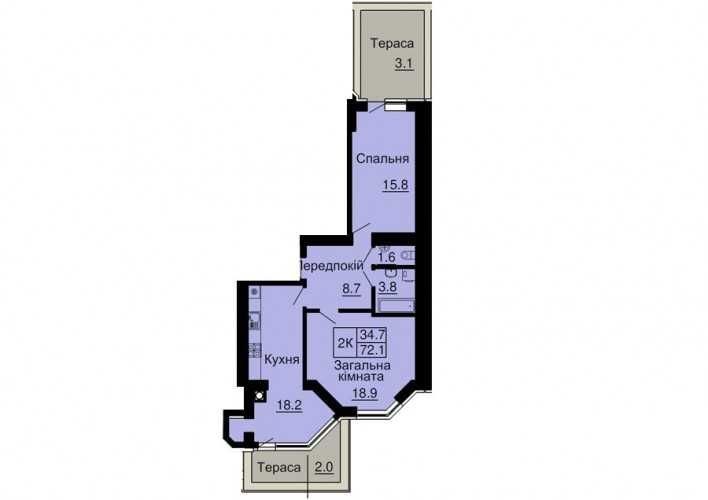 ‼️ Продам 2к квартиру 71м2 з терасами ЖК Софія Резиденс від Мартинова - фото 1