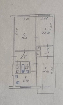Продам 3- комн. квартиру на Киргизской 2/5. - фото 1