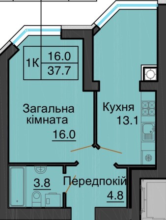 !!!З ДОКУМЕНТАМИ!!! ПРОДАЖ 1кім кв. 39м2  в ЖК Софія Резиденс - фото 1