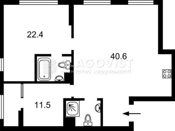 ЖК "Славутич 2.0". Видова 2 кім. квартира (89м2), Зарічна 6, корпус 5. Київ
