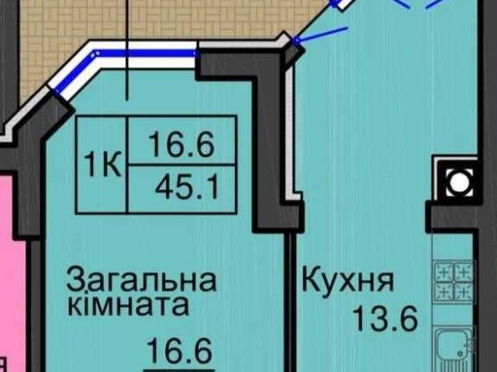 Продаж 1к квартири з терассою в ЖК Софія Резиденс Софіївська Борщагівка