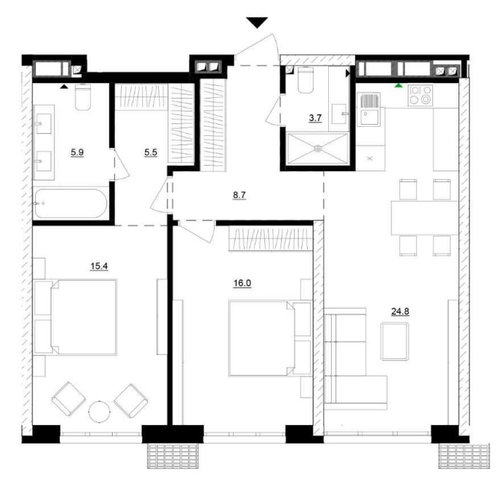 Продаж 2к квартири ЖК Русанівська гавань 4-2А 83кв ВИДОВА Без% - фото 1