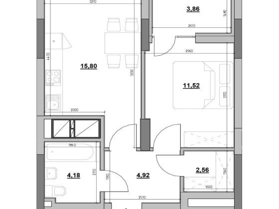 БЕЗ% продаж 1-к квартири в ЖК Nordica Residences, 43м2, 80 000$ Киев