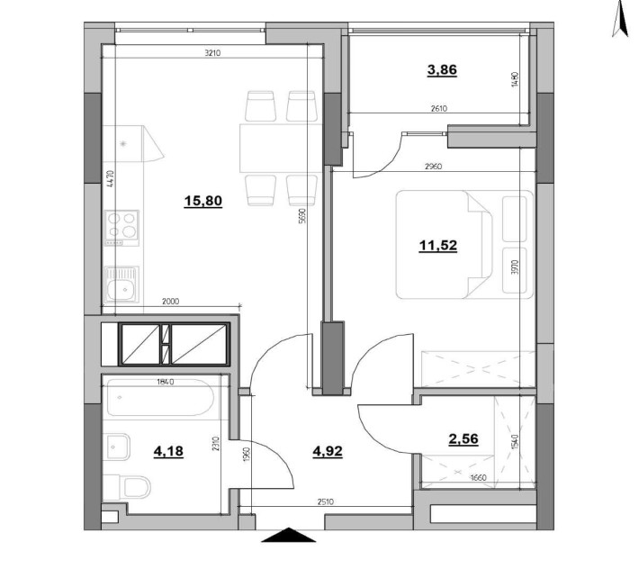 БЕЗ% продаж 1-к квартири в ЖК Nordica Residences, 43м2, 80 000$ - фото 1