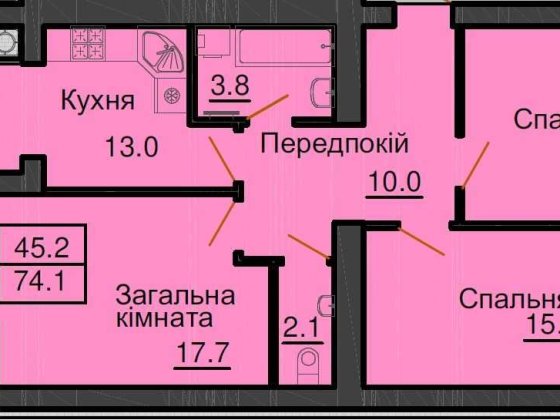 е-Оселя, всі програми, Розстрочка 0%, в ЖК Софія РЕЗИДЕНС 3х кімн 74,1 Софіївська Борщагівка