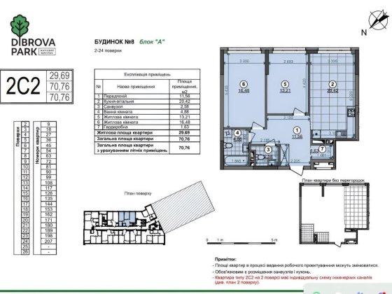 Простра 2к квартира 71мкв. ЖК Диброва / Діброва парк Сирець Київ