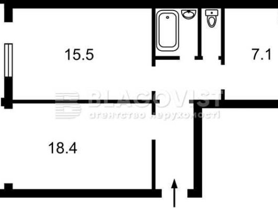 Продам  2кімн.квартиру Берестейський просп., 21   54.3 кв.м  ст.М"КПІ" Киев