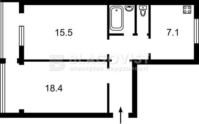 Продам  2кімн.квартиру Берестейський просп., 21   54.3 кв.м  ст.М"КПІ" - фото 1