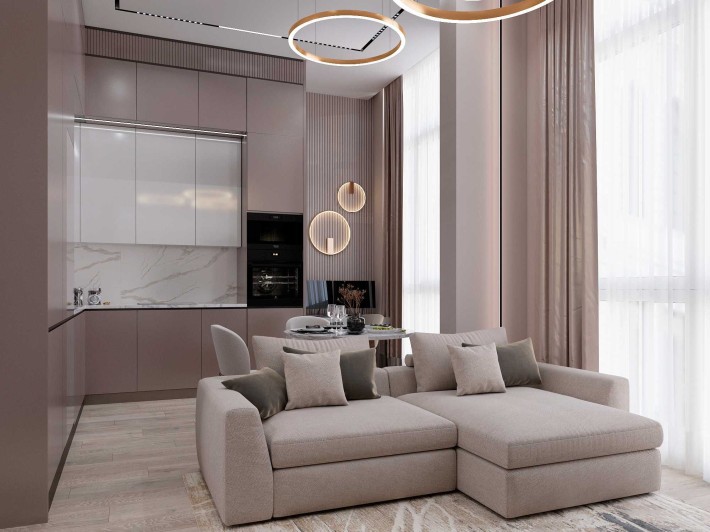 ЖК Файна Таун  Квартира з панорамними вікнами 44.8 кв.м. Стелі 3.6 м - фото 1