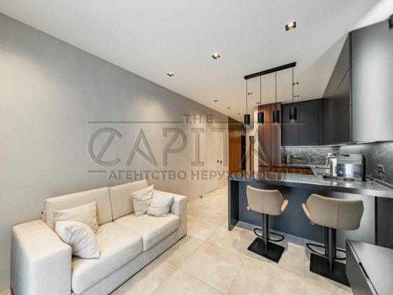 1к квартира з терасою, дизайнерський ремонт, ЖК Рибальський, паркінг Киев