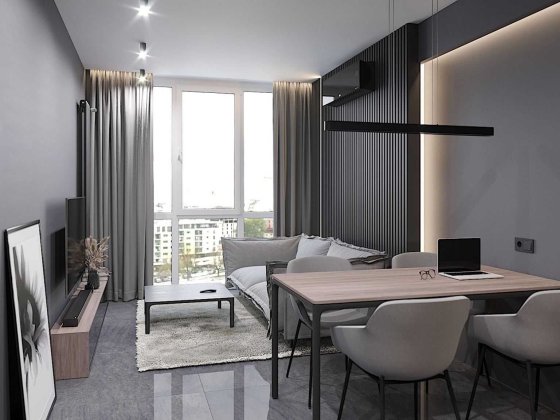 Оренда 1-кім кв. з кухнею-вітальнею в ЖК Семицвіт по вул. Шевченка 60 Львов