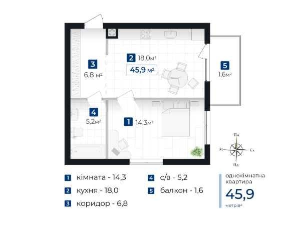 Продаю 1 кімнатну квартиру - фото 1