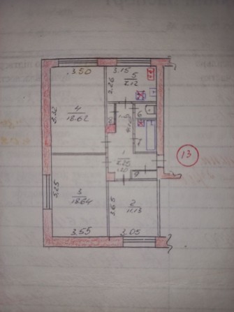 Комната в 3х комнатной - фото 1