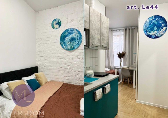 Світла квартира біля метро, оренда подобово, зручний 1-й поверх #Le44 - фото 1