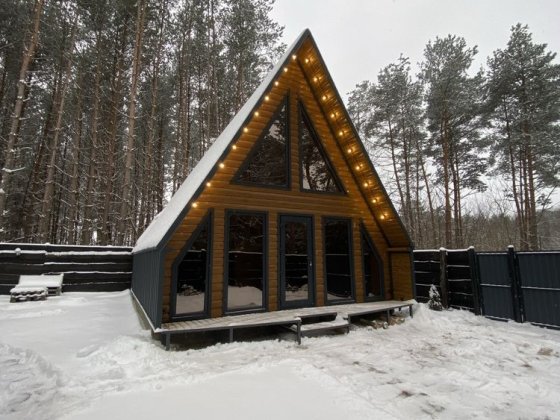 Відпочинок.Оренда будинку А-Фрейм біля озера Велимче Соловичі Соловичі