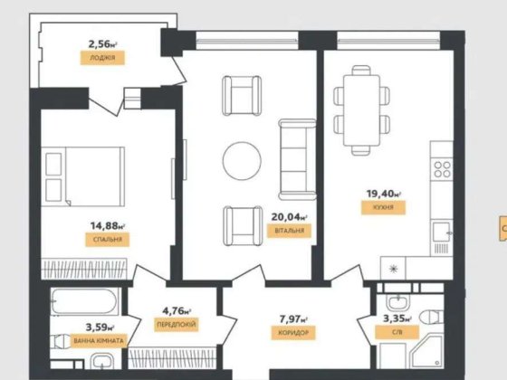 Продаж 2-к квартири вул. Щекавицької 46 в ЖК La Manche