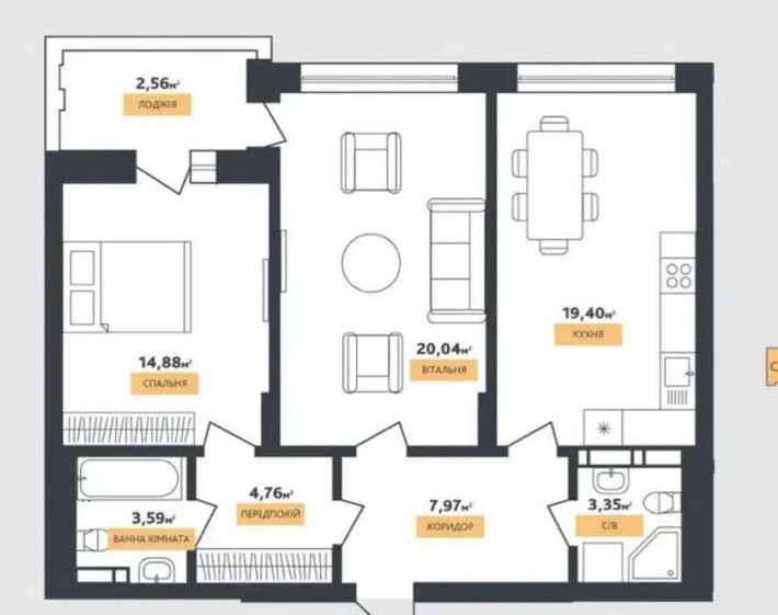 Продаж 2-к квартири вул. Щекавицької 46 в ЖК La Manche - фото 1