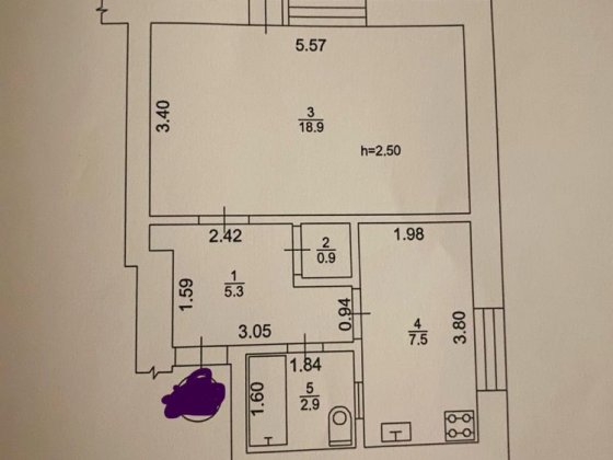 Продам однокімнатну квартиру Червона гора Бердичев