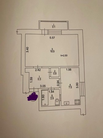 Продам однокімнатну квартиру Червона гора - фото 1