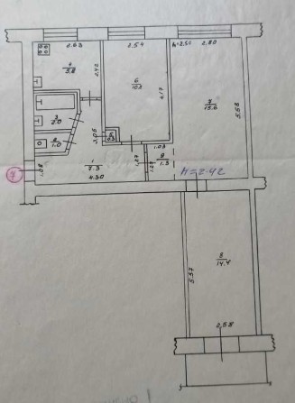 Трехкомнатная квартира в Конотопе - фото 1