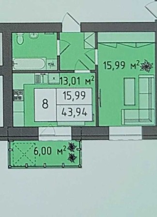 Пропонуємо Вам 1к квартиру ЖК "Стокгольм"! - фото 1