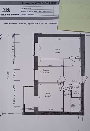 квартира жк "Дніпровська брама" 68м.кв. 500₴/м.кв - фото 1