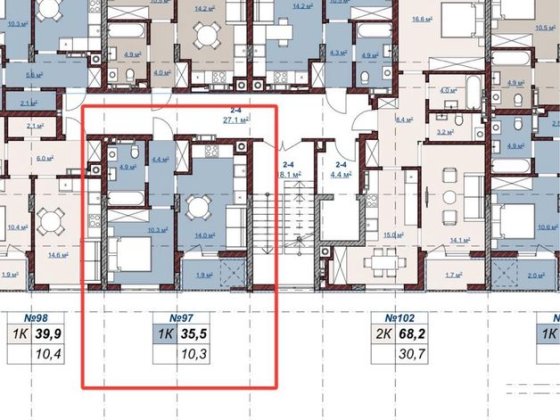 Однокімнатна квартира за 500 м.від вул.Легоцького Минай