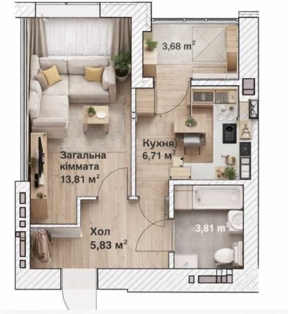 1-кімнатна | Димер | єОселя | сертифікати | 2% податку - фото 1