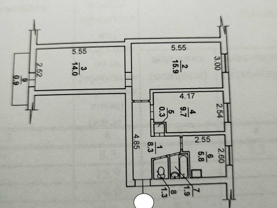 Продаж 3-кімнатної квартири в м. Снігурівка Снигиревка