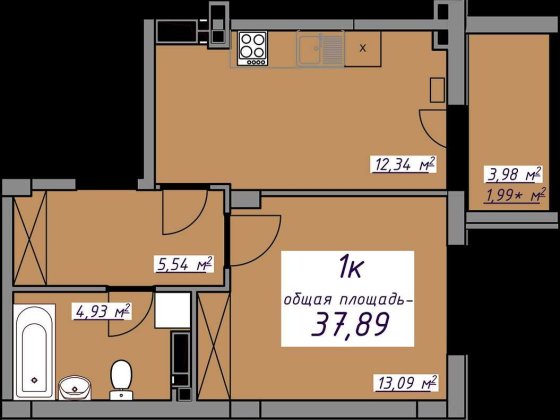 Нова квартира 7 небо з просторою кухнею у розстрочку Авангард