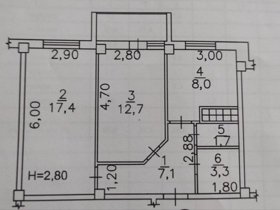 Продается 2 комн квартира в Молодежное Молодежное