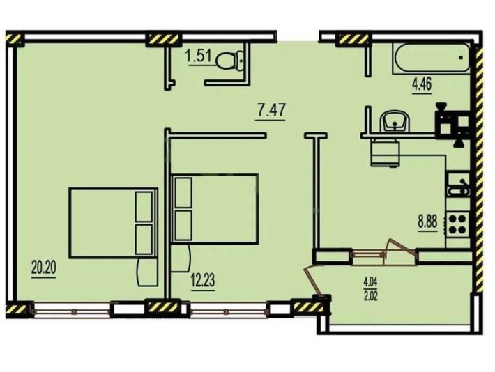 Двокімнатна квартира 57 м2 Ціна краще не буває - фото 1