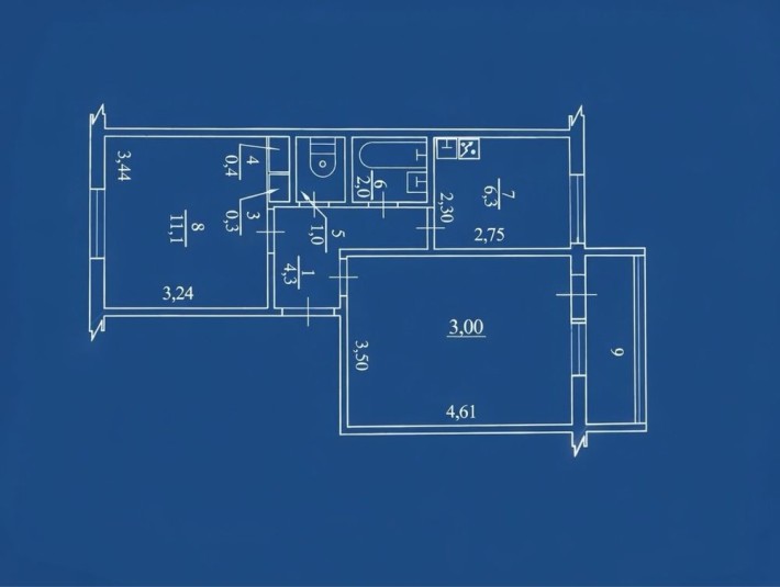 2х кімнатна квартира м.Вараш - фото 1