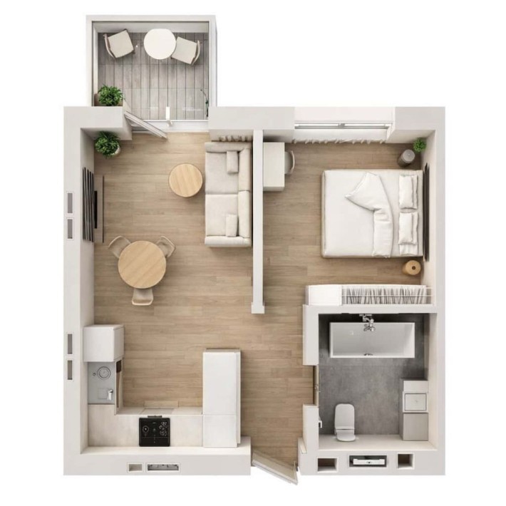 1-кімнатна квартира, ЖК «Субурбія», Квасилів, м. Рівне - фото 1