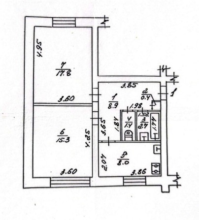 2х комнатная квартира - фото 1
