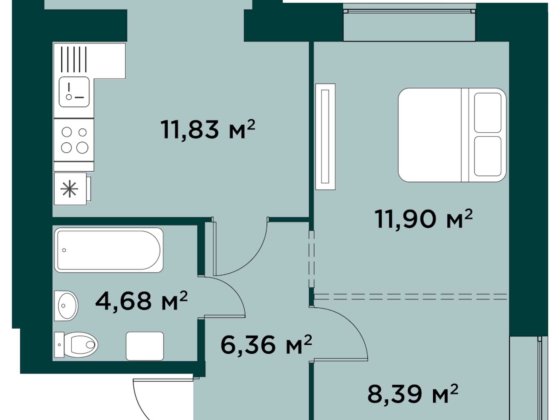 2 кімнатна квартира в Бучі від забудовника з першим внеском від 20700$ Буча