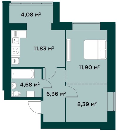 2 кімнатна квартира в Бучі від забудовника з першим внеском від 20700$ - фото 1