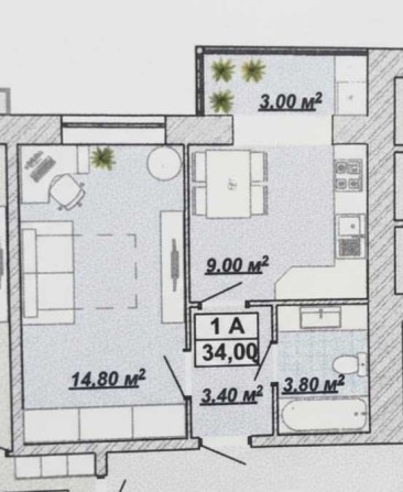 Продається однокімнатна квартира в ЖК «Княгинин» — переуступка! - фото 1