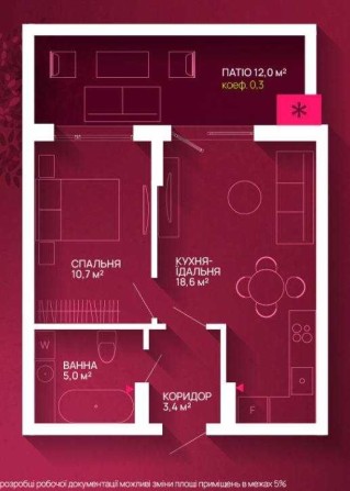 РОЗТЕРМІНУВАННЯ 1 кімнатна фемілі плаза благо центр парк blago - фото 1