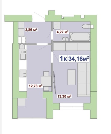 Продається 1кімнатна квартира в центрі ІФ - фото 1