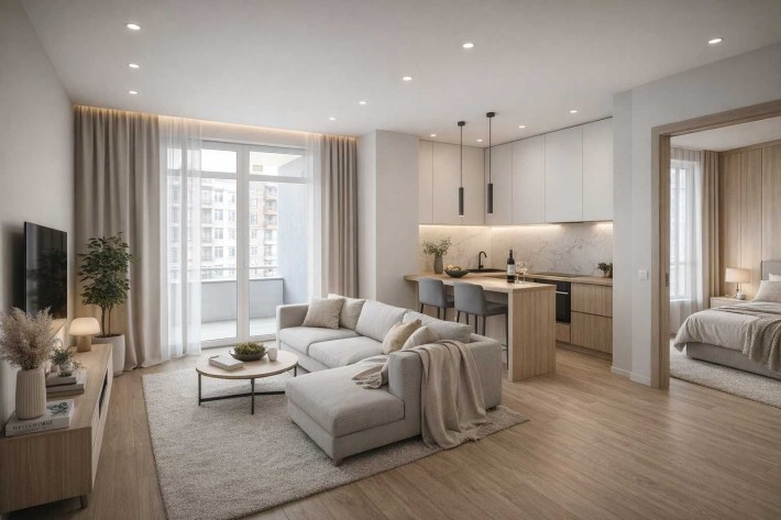 1-кімнатна 40 м² у Синергія Сіті. Зручний 5 поверх - фото 1